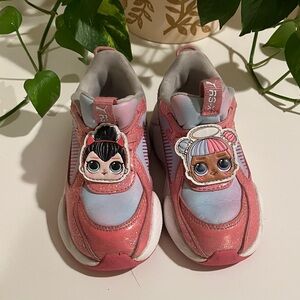 Pink and Blue Puma Kids' Sneakers with lol surprise Design